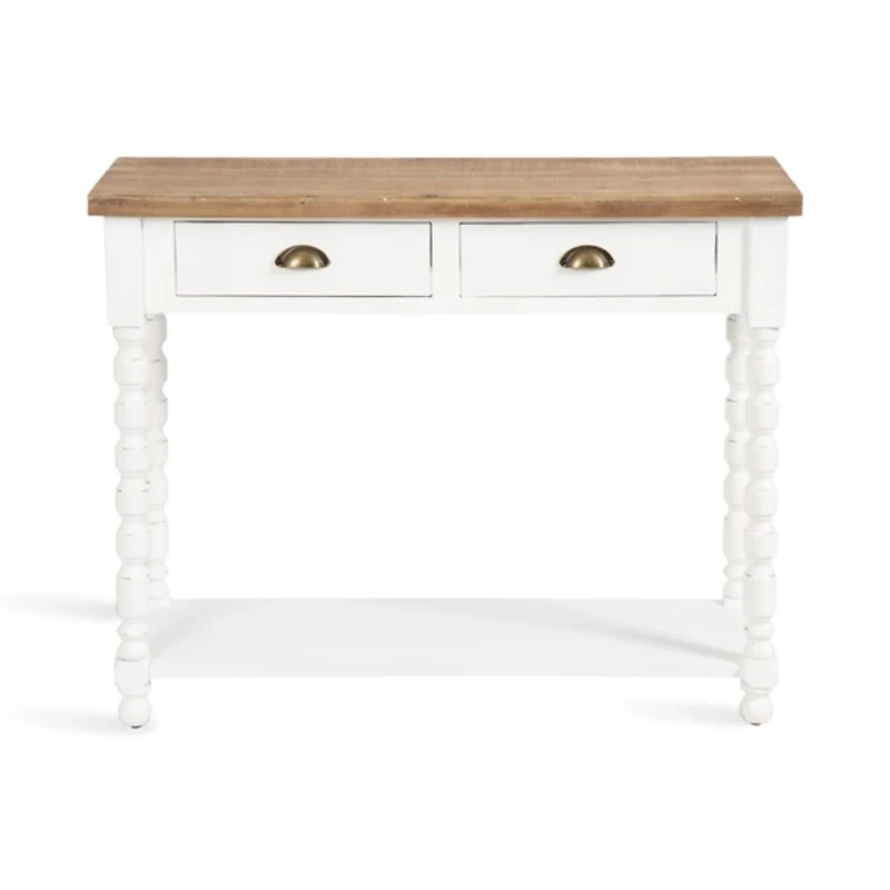 White Two-Tone Rutledge Console Table
