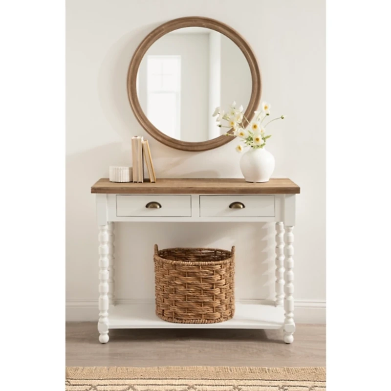 White Two-Tone Rutledge Console Table