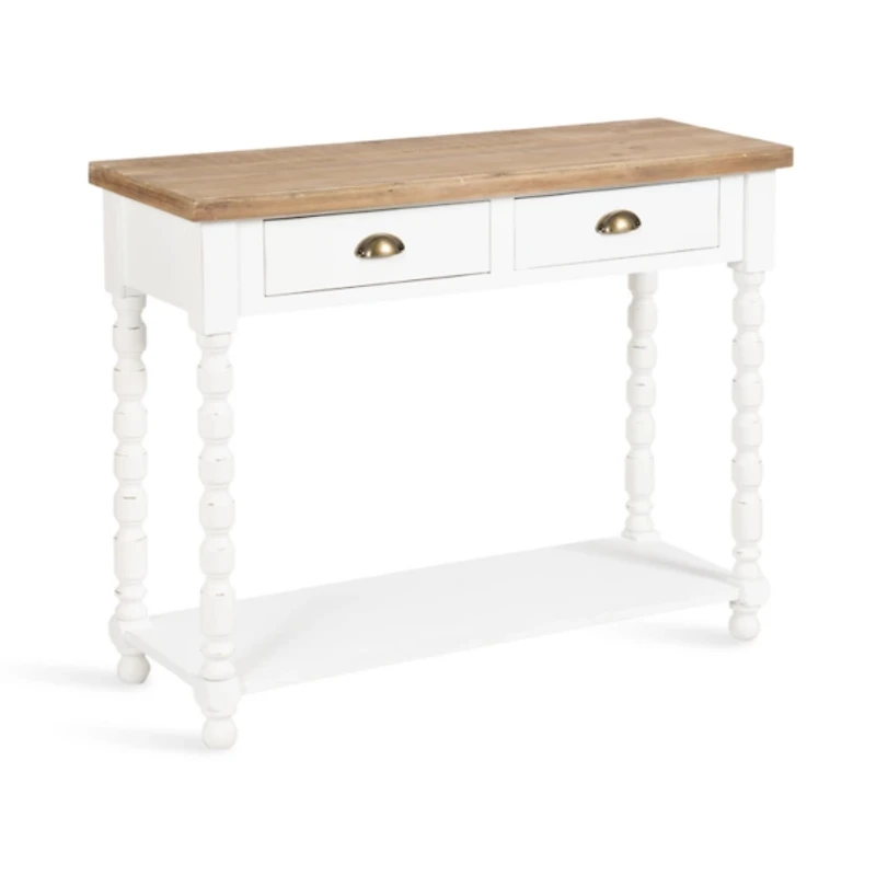 White Two-Tone Rutledge Console Table