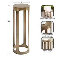 Antique Brass Iron Dahl Cocktail Table