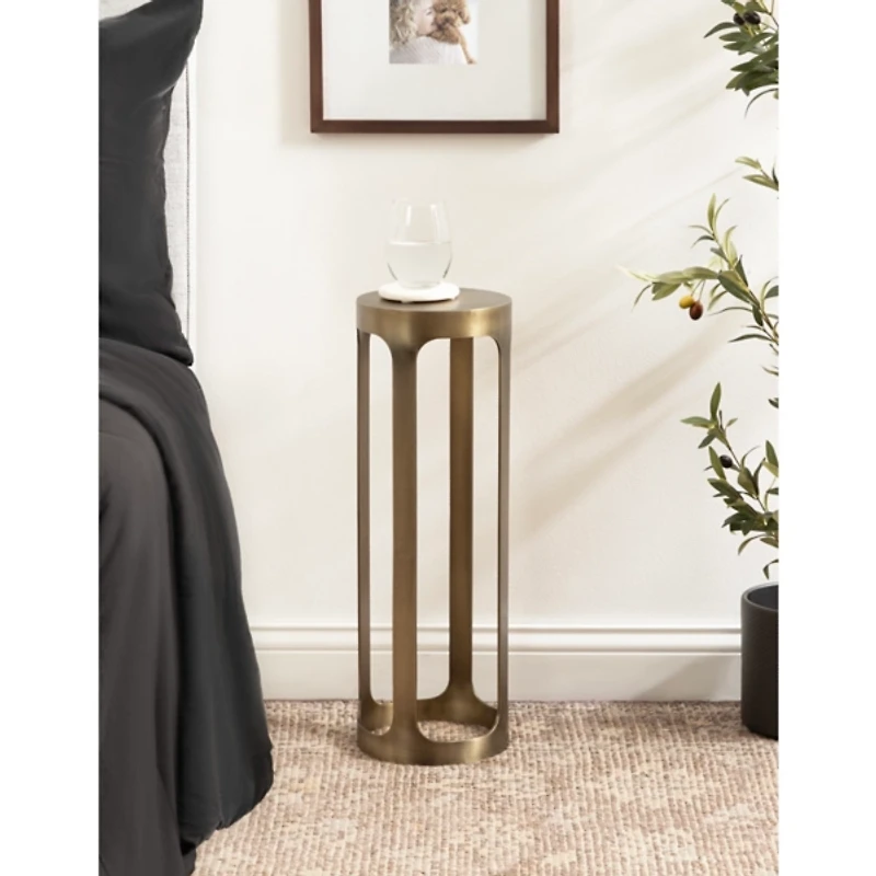 Antique Brass Iron Dahl Cocktail Table