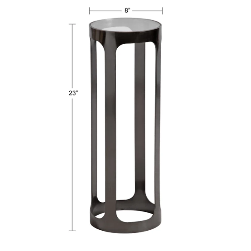 Gray Iron & Glass Dahl Cocktail Table