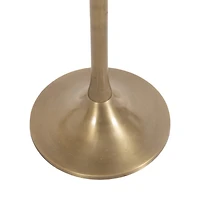 White Marble and Gold Round Baronet Accent Table