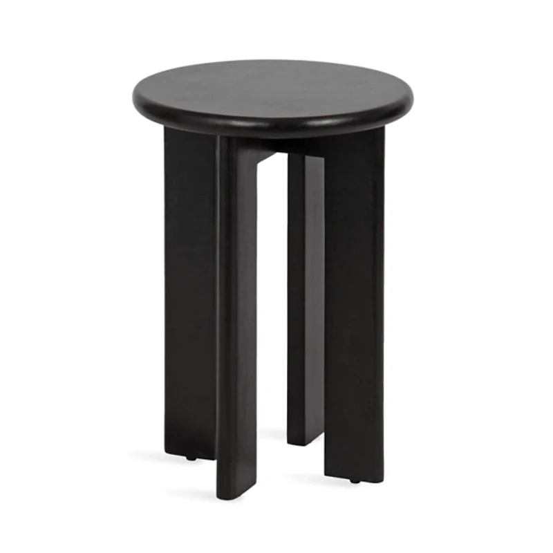 Black Wood Round Seebeck Accent Table