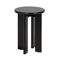 Black Wood Round Seebeck Accent Table