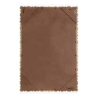 Brown Turned Wood Frame Wall Mirror