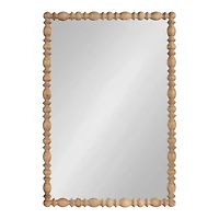 Brown Turned Wood Frame Wall Mirror