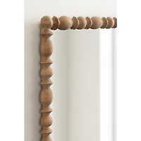 Brown Turned Wood Frame Wall Mirror