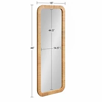 Rachel Natural Rattan Full Length Wall Mirror