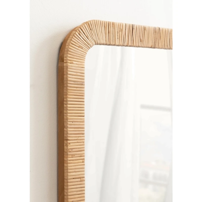 Rachel Natural Rattan Full Length Wall Mirror