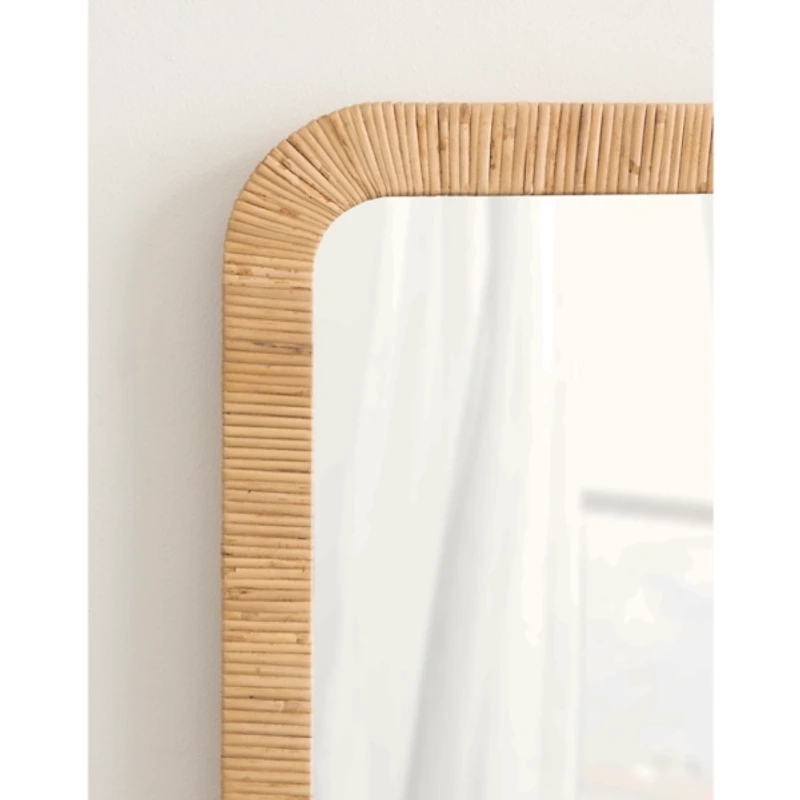 Rachel Natural Rattan Full Length Wall Mirror