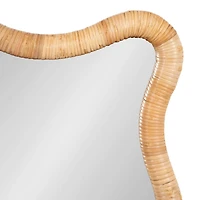 Rachel Natural Rattan Scalloped Wall Mirror