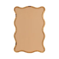 Rachel Natural Rattan Scalloped Wall Mirror