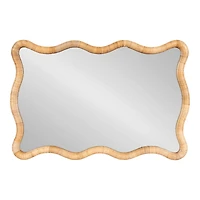 Rachel Natural Rattan Scalloped Wall Mirror