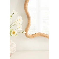 Rachel Natural Rattan Scalloped Wall Mirror