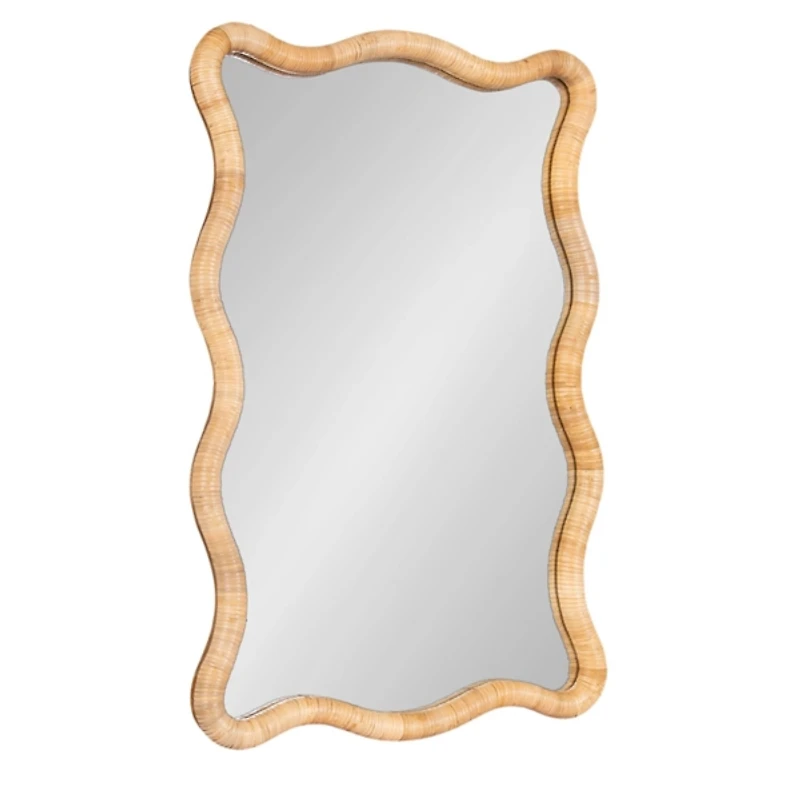 Rachel Natural Rattan Scalloped Wall Mirror