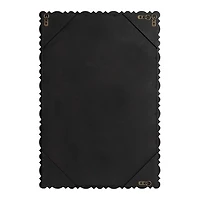 Black Turned Wood Frame Wall Mirror