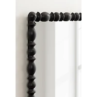 Black Turned Wood Frame Wall Mirror