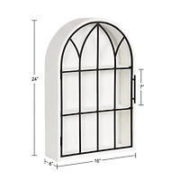 White Arched Wall Cabinet