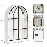 White Arched Wall Cabinet