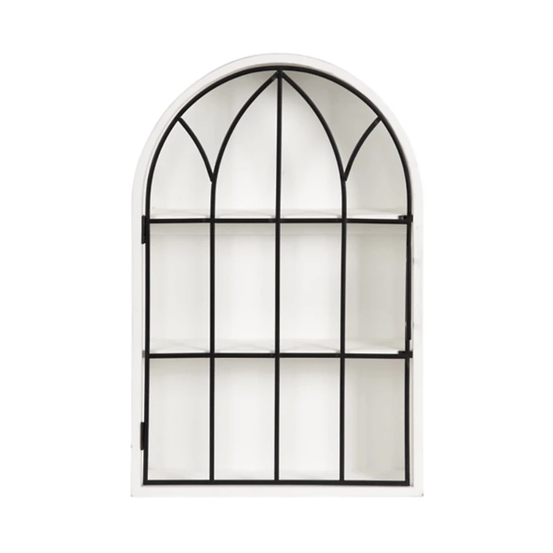 White Arched Wall Cabinet