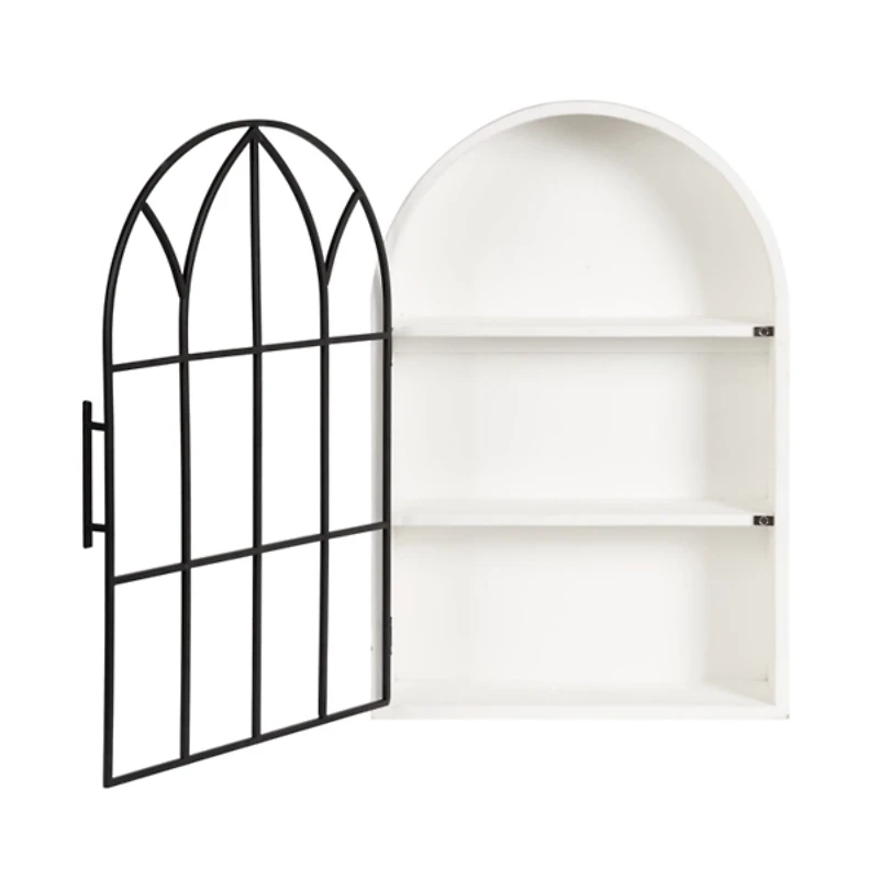 White Arched Wall Cabinet