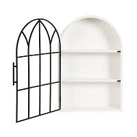 White Arched Wall Cabinet