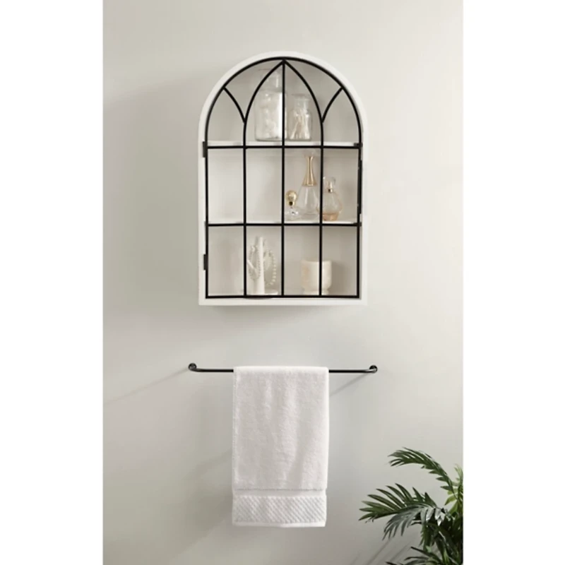 White Arched Wall Cabinet