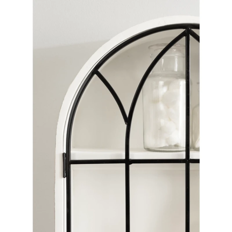 White Arched Wall Cabinet