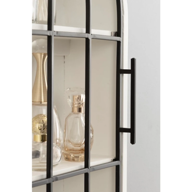 White Arched Wall Cabinet