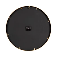 Black and Gold Wood Pronte Wall Clock