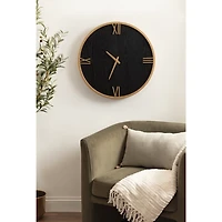 Black and Gold Wood Pronte Wall Clock