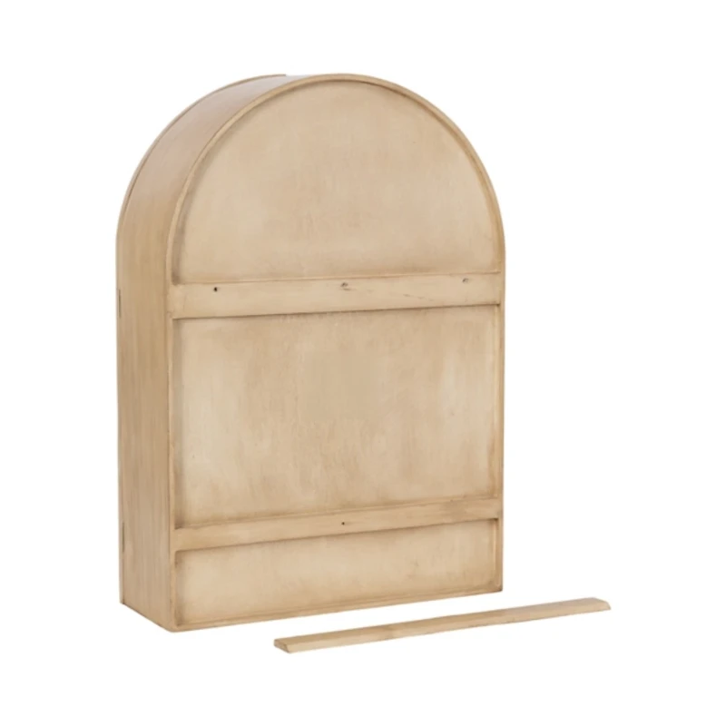 Natural and White Arch Arcott Wall Cabinet