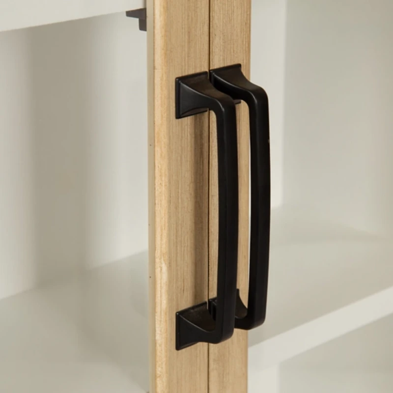 Natural and White Arch Arcott Wall Cabinet