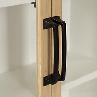 Natural and White Arch Arcott Wall Cabinet