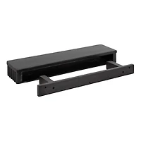 Black Ribbed Floating Shelves, Set of 2
