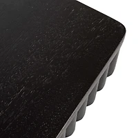 Black Ribbed Floating Shelves, Set of 2