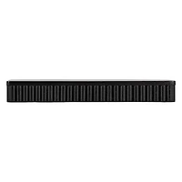 Black Ribbed Floating Shelves, Set of 2