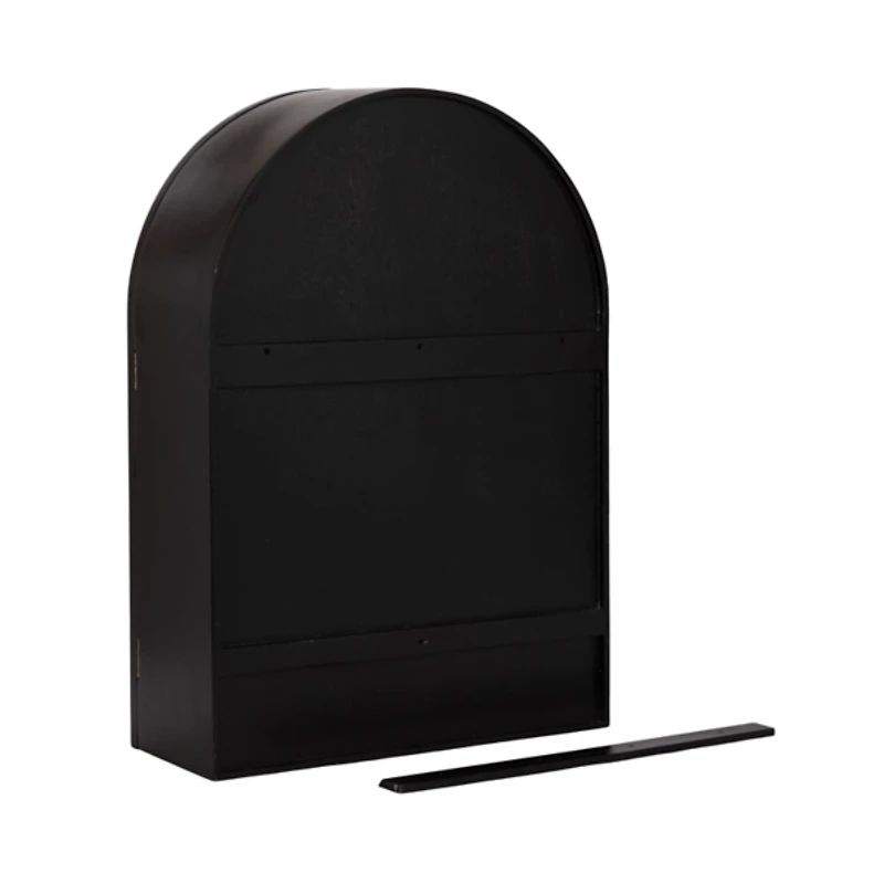 Black and Natural Arch Arcott Wall Cabinet