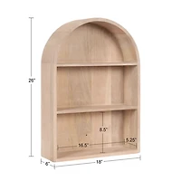 Natural 3-Tier Arch Arcott Wall Shelf