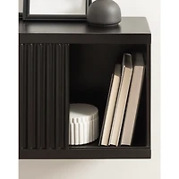 Black Furrow Cabinet Wall Shelf
