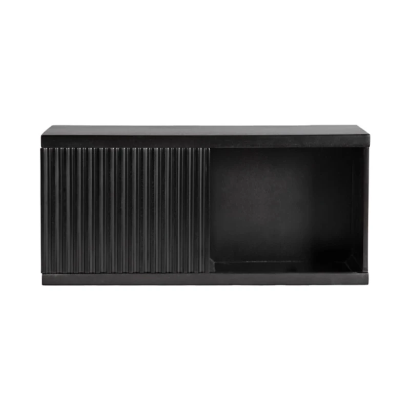 Black Furrow Cabinet Wall Shelf