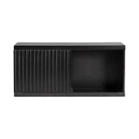 Black Furrow Cabinet Wall Shelf