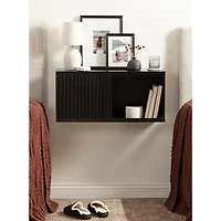 Black Furrow Cabinet Wall Shelf