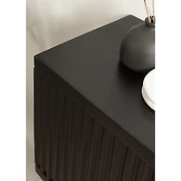 Black Furrow Cabinet Wall Shelf