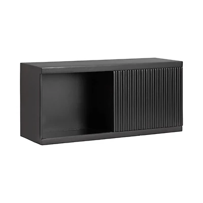 Black Furrow Cabinet Wall Shelf