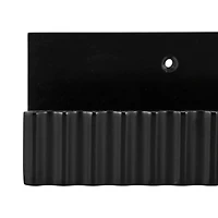 Black Furrow Floating Shelves, Set of 2