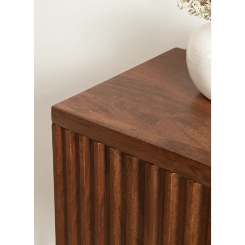 Brown Furrow Cabinet Wall Shelf