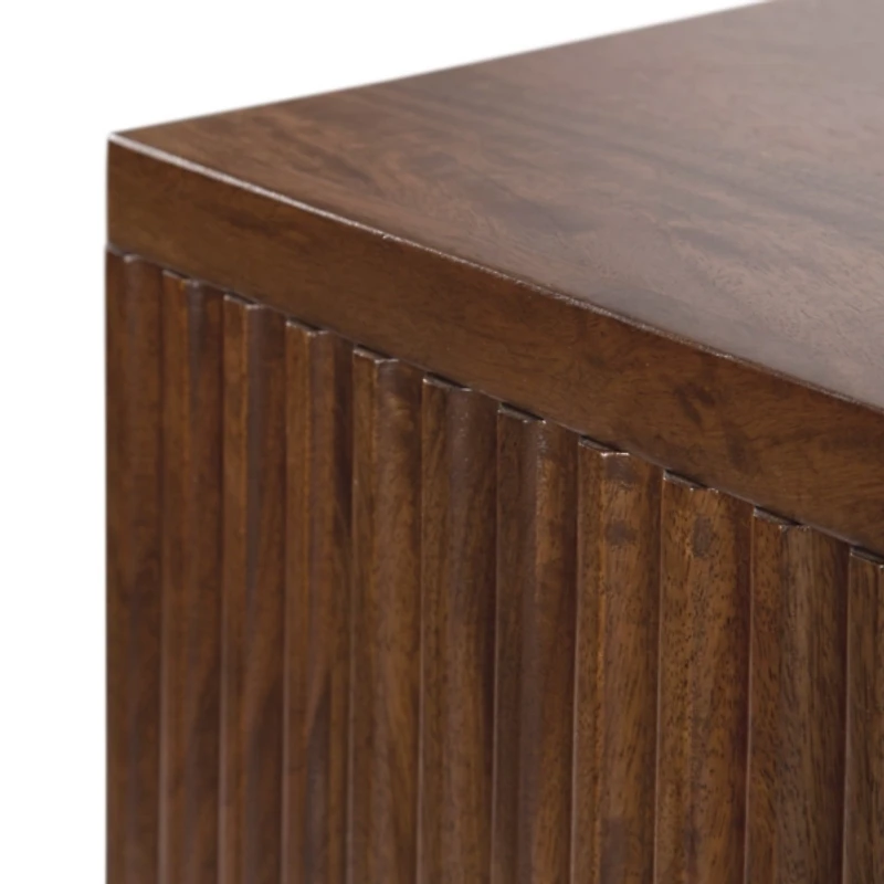 Brown Furrow Cabinet Wall Shelf