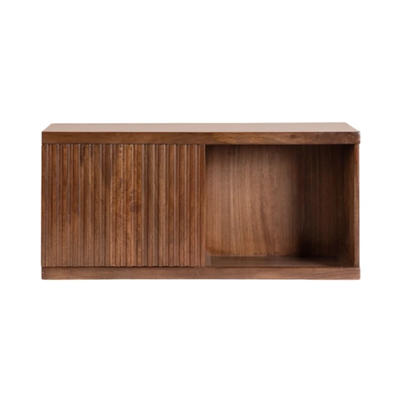 Brown Furrow Cabinet Wall Shelf